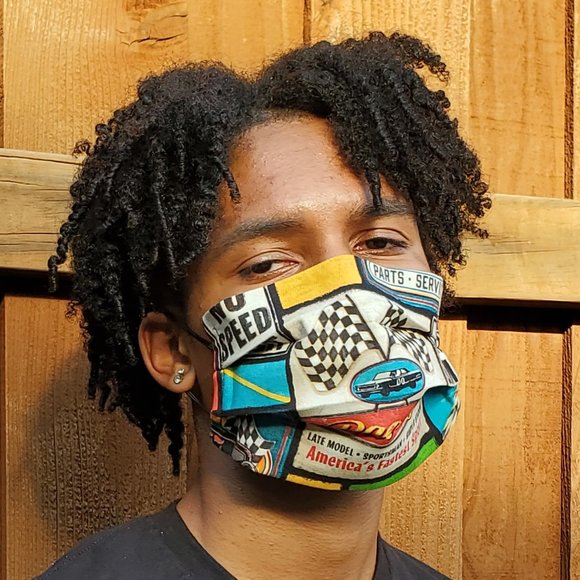 No Speed Reversible Cotton Face Mask,Reuse/Wash - Picture 4 of 5